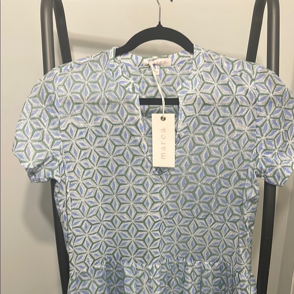 Marea breakers dress blue patterned maxi dress size xs - Picture 7 of 8